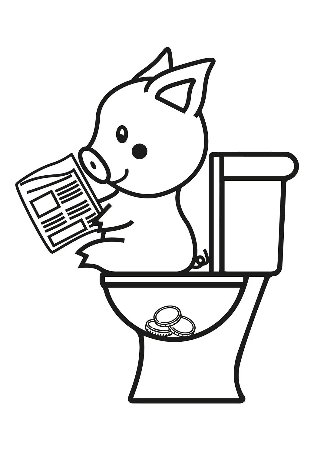 Funny Bathroom WC Sign Nordic Canvas Wall Art