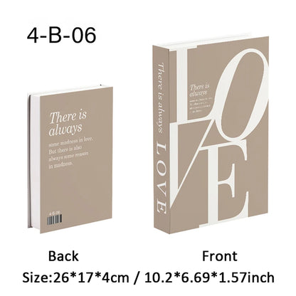 Abstract Bauhaus Luxury Decorative Books Boho Fake Book Storage Box Home Decor Coffee Table Shlef Bedroom Living Room Decoration