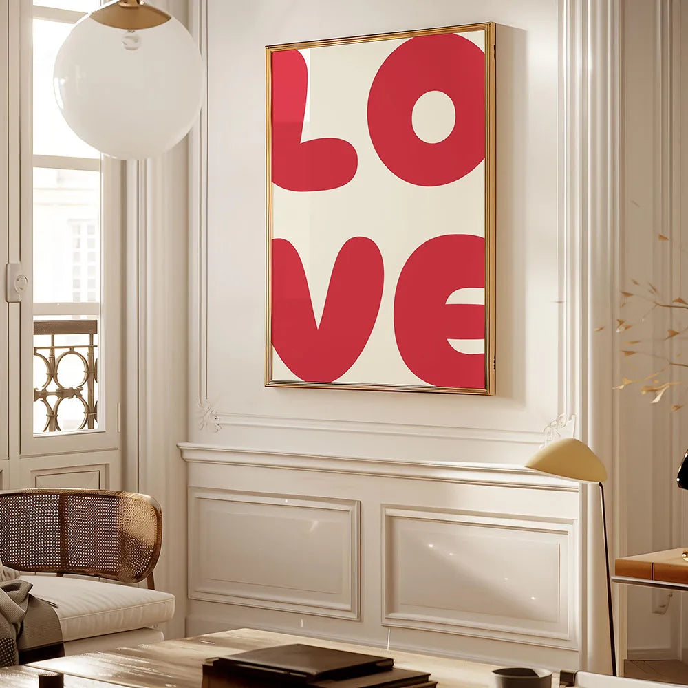 Modern Text OH HI and OK Poster Canvas Print
