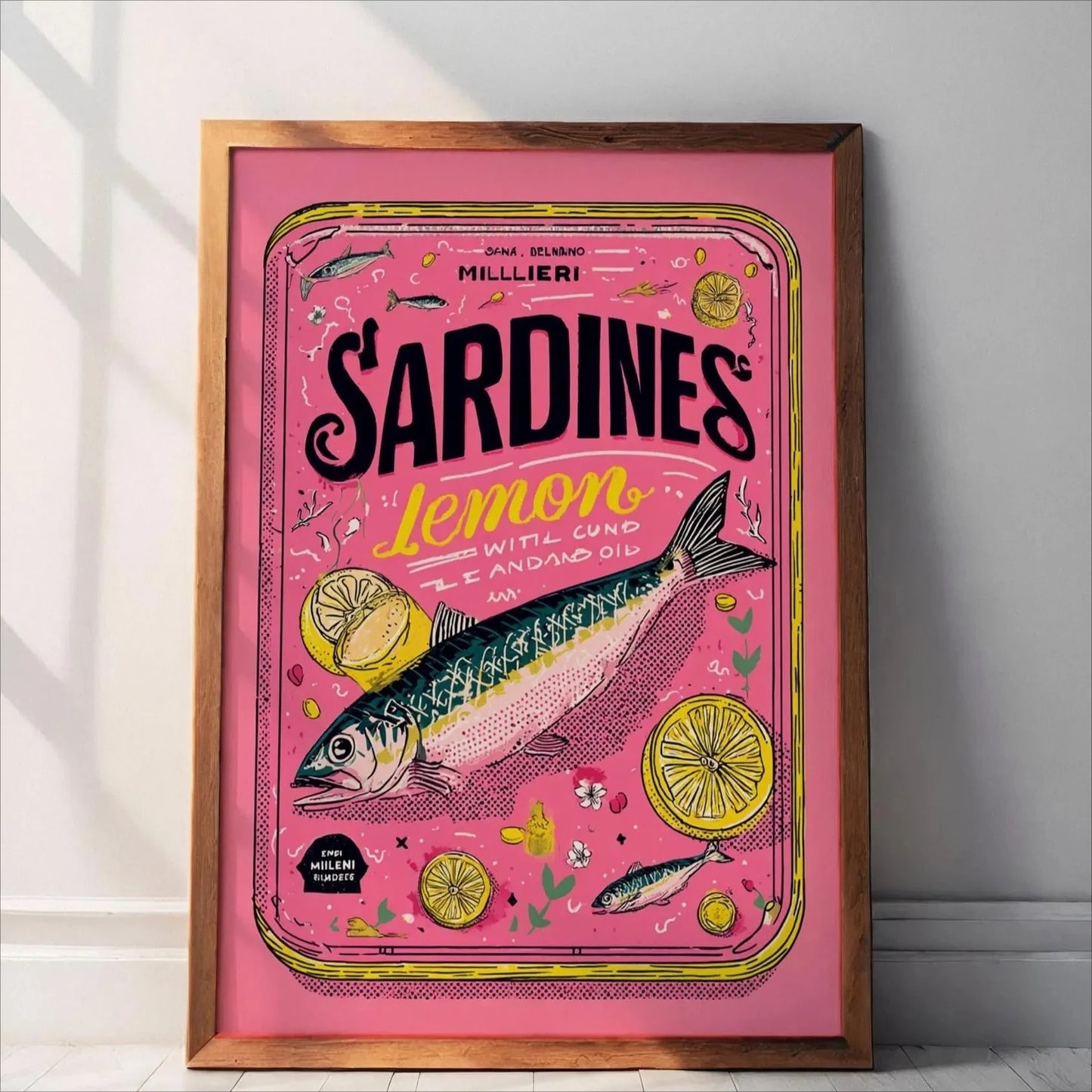 Pink Canned Sardines Canvas Print