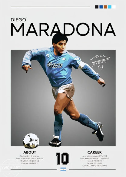 Famous Football Star Poster Modern Inspirational Canvas Painting Picture Soccer Wall Art Home Decoration Print Living Room Decor