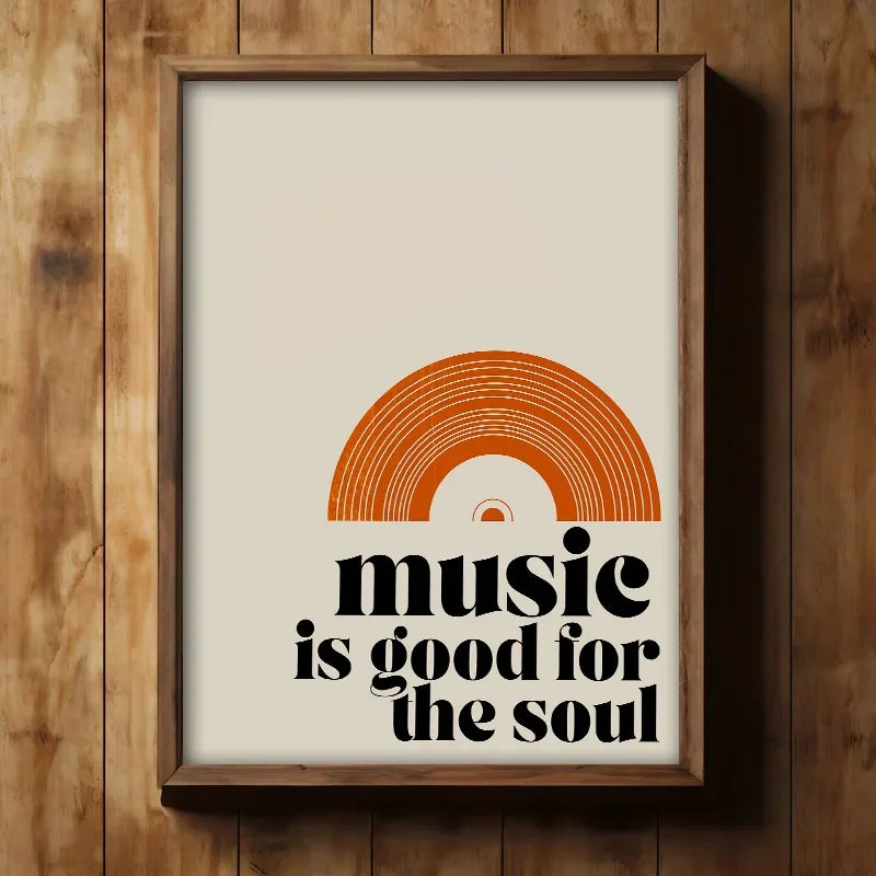 Retro Music Is Good for The Soul Quotes Canvas Prints