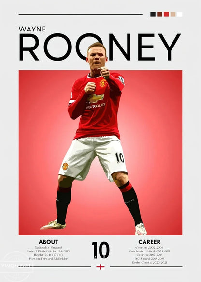 Famous Football Star Poster Modern Inspirational Canvas Painting Picture Soccer Wall Art Home Decoration Print Living Room Decor