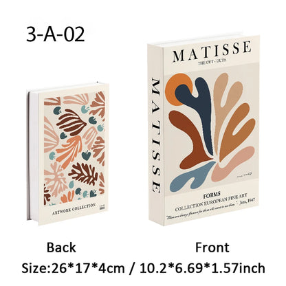 Abstract Bauhaus Luxury Decorative Books Boho Fake Book Storage Box Home Decor Coffee Table Shlef Bedroom Living Room Decoration