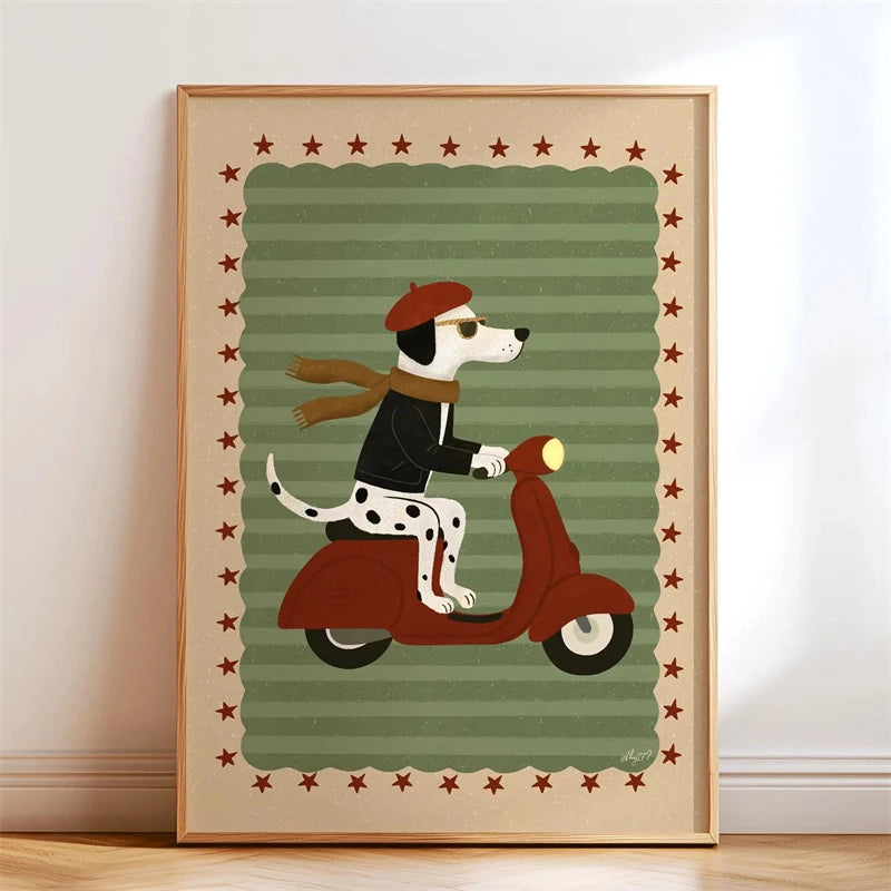 Trendy Playful Animal Poster Kids