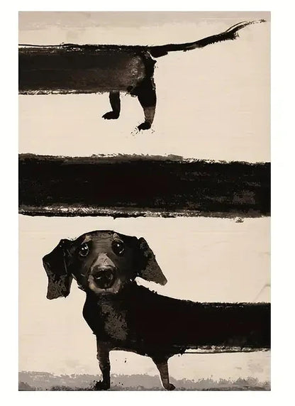 Retro Cute Dachshund Dog