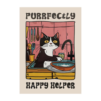 Retro Cat Kitchen