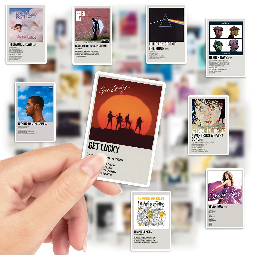 60PCS Music Aesthetic  Waterproof Stickers