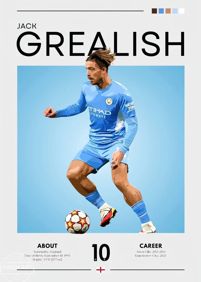 Famous Football Star Poster Modern Inspirational Canvas Painting Picture Soccer Wall Art Home Decoration Print Living Room Decor