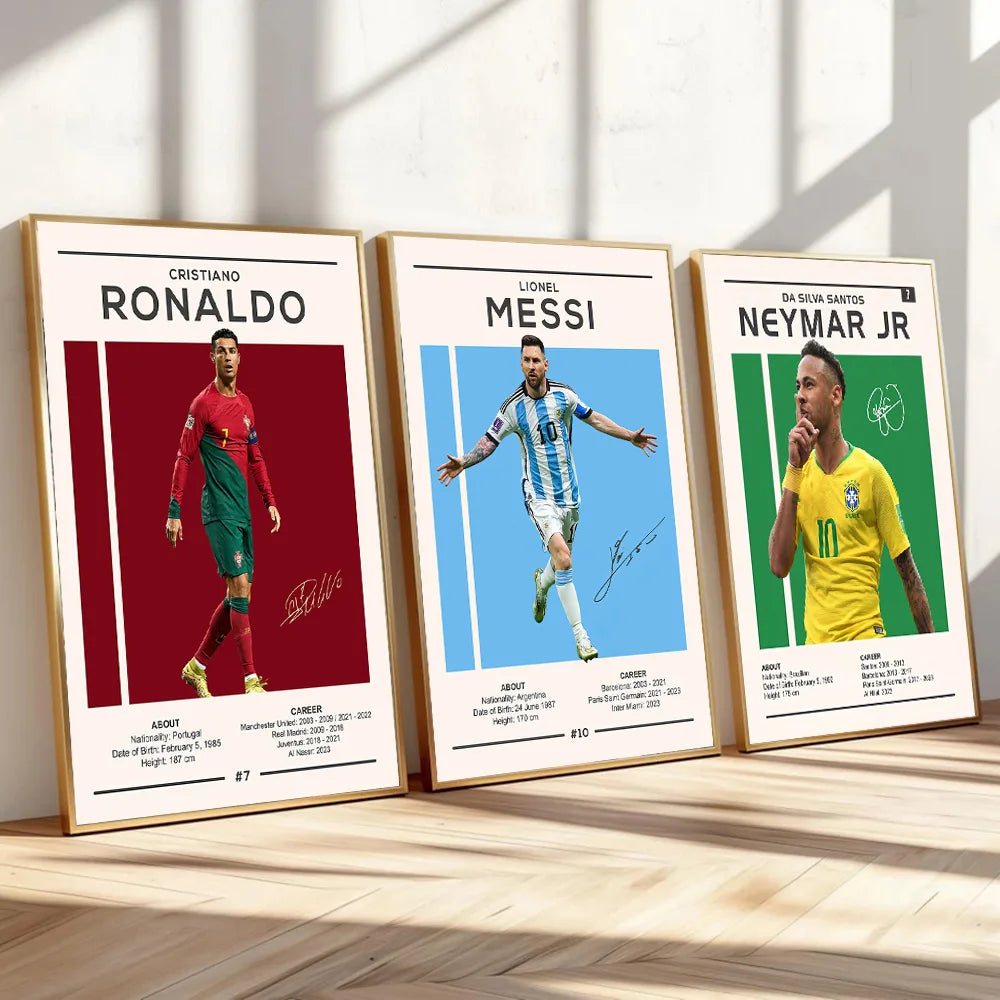 Soccer Star Signature Poster And Prints Argentina Football M-maradona Signed Canvas Wall Art Sprot Player Decorative Painting