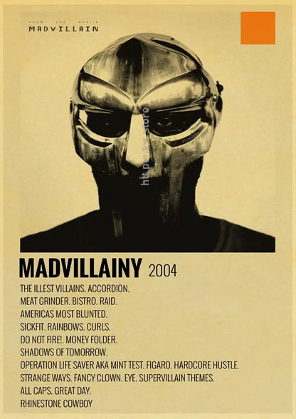 MF Doom Hip Hop Rap Music Retro Posters