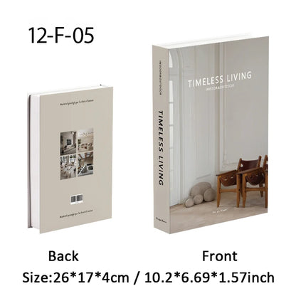 Abstract Bauhaus Luxury Decorative Books Boho Fake Book Storage Box Home Decor Coffee Table Shlef Bedroom Living Room Decoration