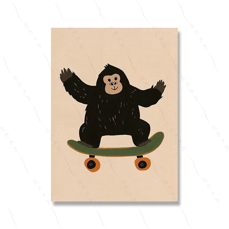Animal Print Posters Yoga Leopard Elephant