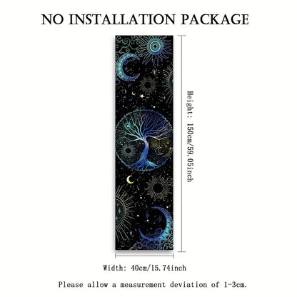 Gothic Witchy Sun & Moon Vertical Tapestry