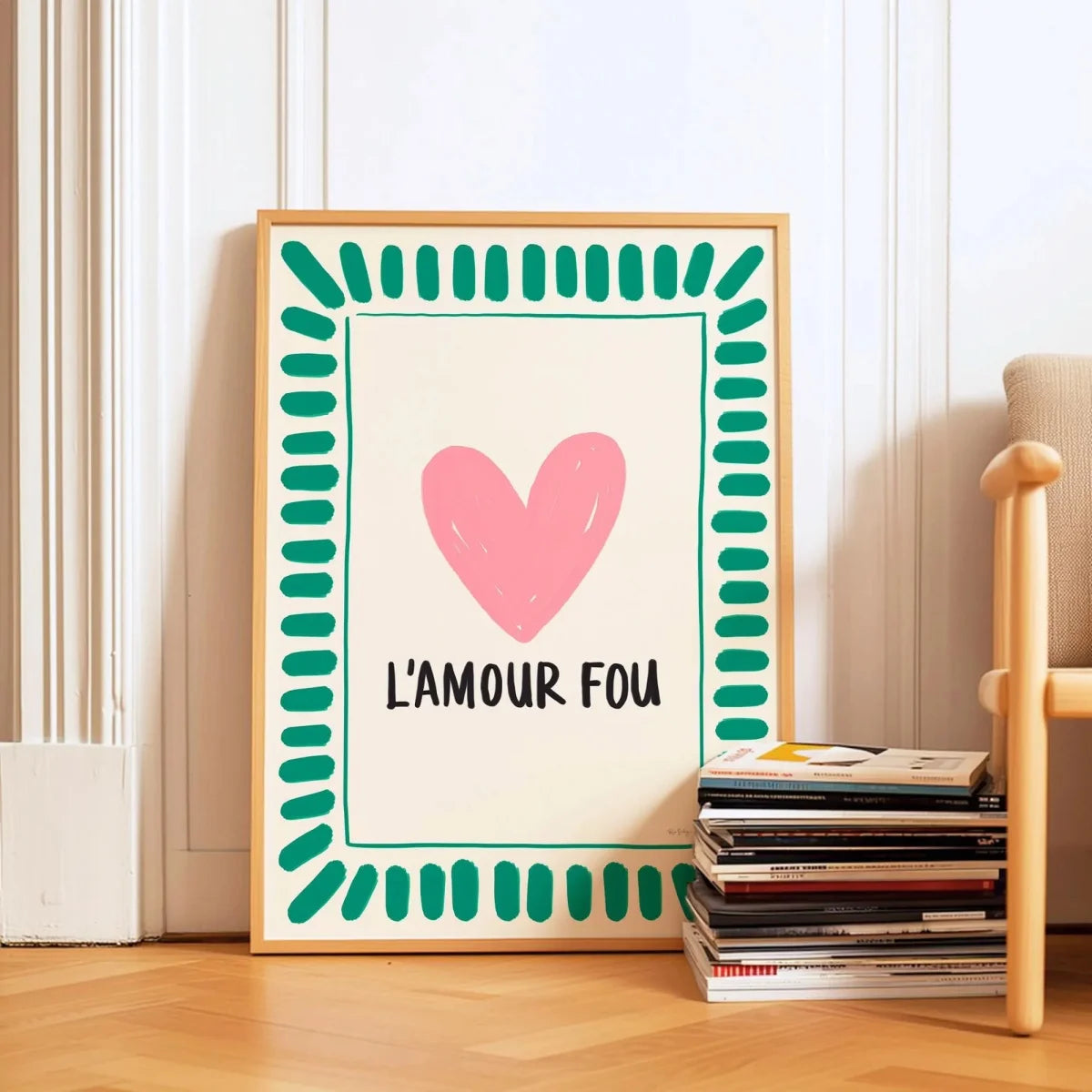 L’Amour Fou Love Quote Canvas Print