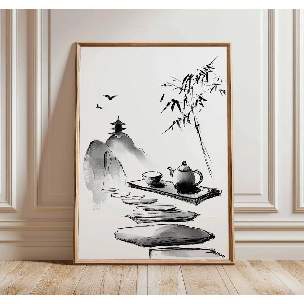 Japanese Tree Art Print, Japanese Home Decoration