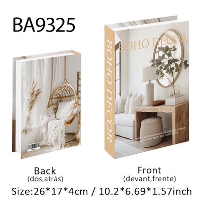 Abstract Bauhaus Luxury Decorative Books Boho Fake Book Storage Box Home Decor Coffee Table Shlef Bedroom Living Room Decoration