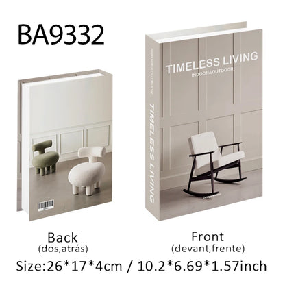 Abstract Bauhaus Luxury Decorative Books Boho Fake Book Storage Box Home Decor Coffee Table Shlef Bedroom Living Room Decoration