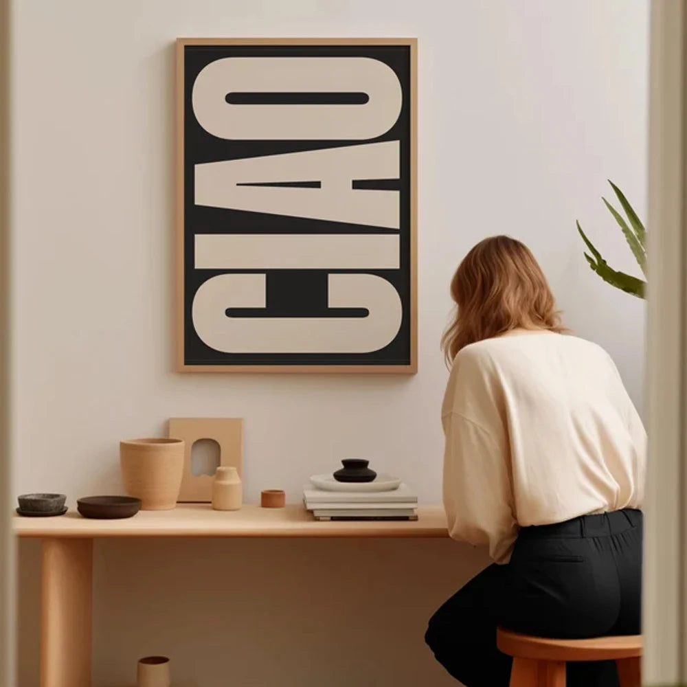 Modern Ciao Letters Poster Wall Art