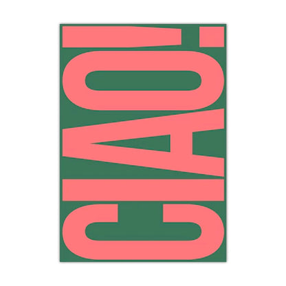 Modern Ciao Letters Poster Wall Art