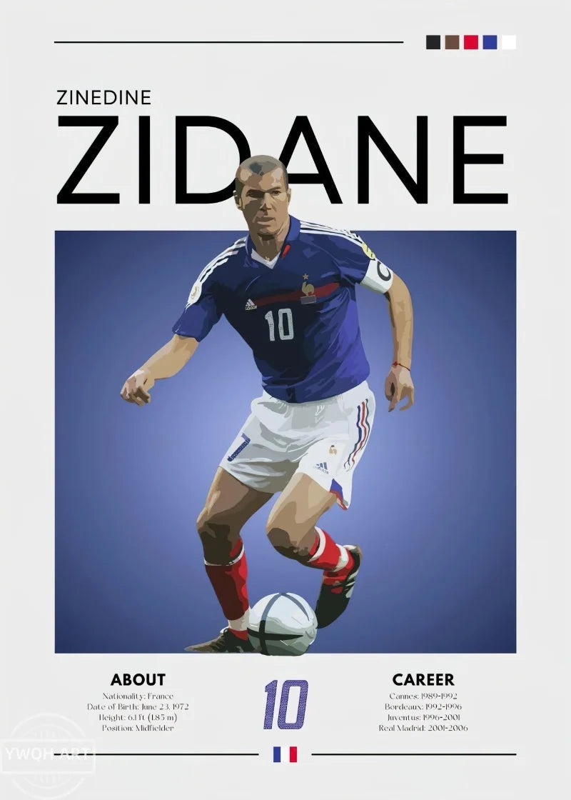 Famous Football Star Poster Modern Inspirational Canvas Painting Picture Soccer Wall Art Home Decoration Print Living Room Decor