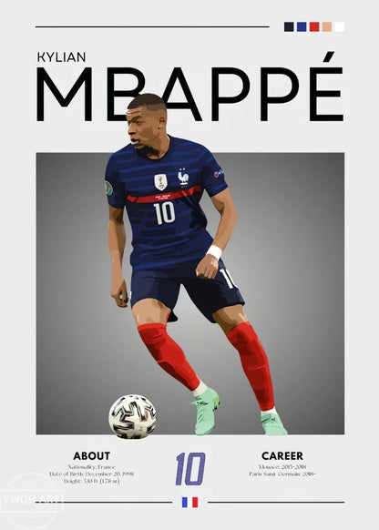 Famous Football Star Poster Modern Inspirational Canvas Painting Picture Soccer Wall Art Home Decoration Print Living Room Decor