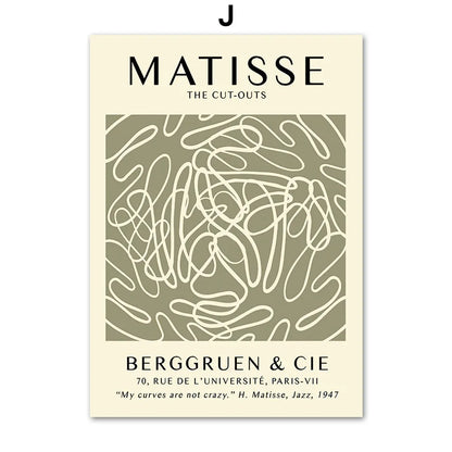 Matisse Abstract Flower Woman Posters