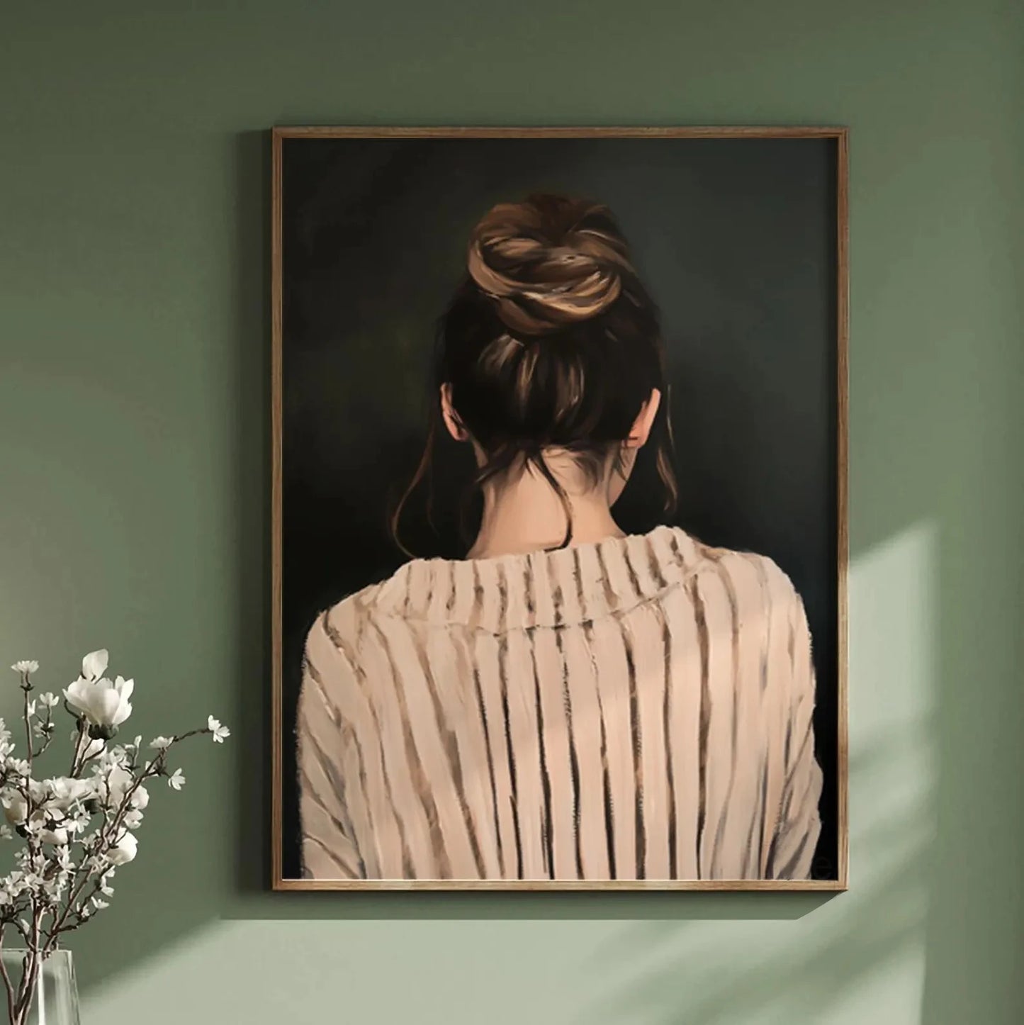 Green Abstract Figures Canvas Print