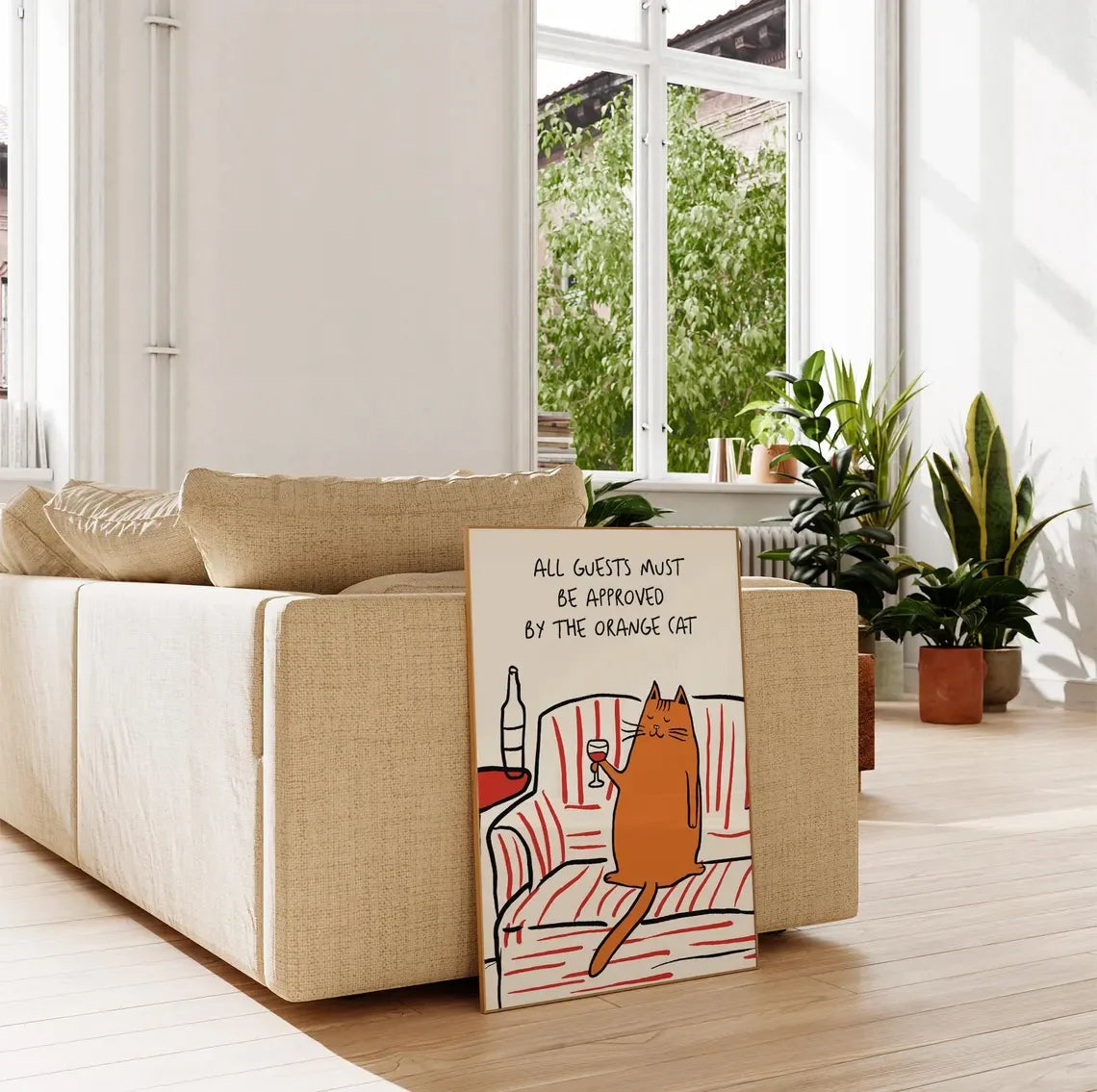 Funny Cat Poster, Trendy Wall Art