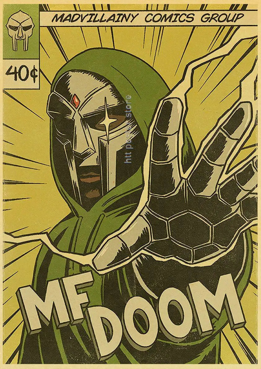 MF Doom Hip Hop Rap Music Retro Posters