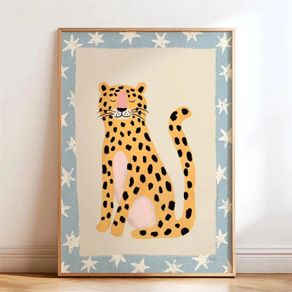 Trendy Playful Animal Poster Kids