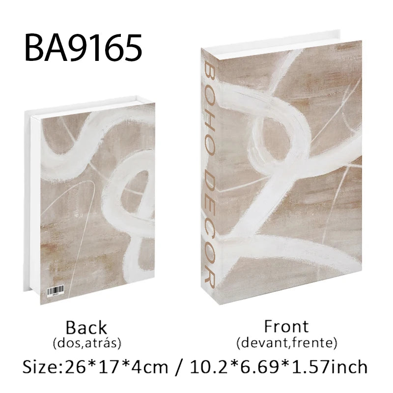 Abstract Bauhaus Luxury Decorative Books Boho Fake Book Storage Box Home Decor Coffee Table Shlef Bedroom Living Room Decoration
