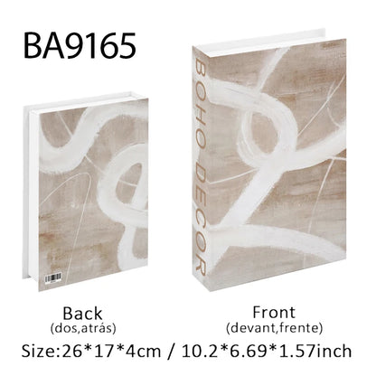 Abstract Bauhaus Luxury Decorative Books Boho Fake Book Storage Box Home Decor Coffee Table Shlef Bedroom Living Room Decoration