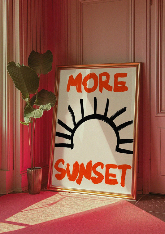 More Sunset Retro Wall Print Decor