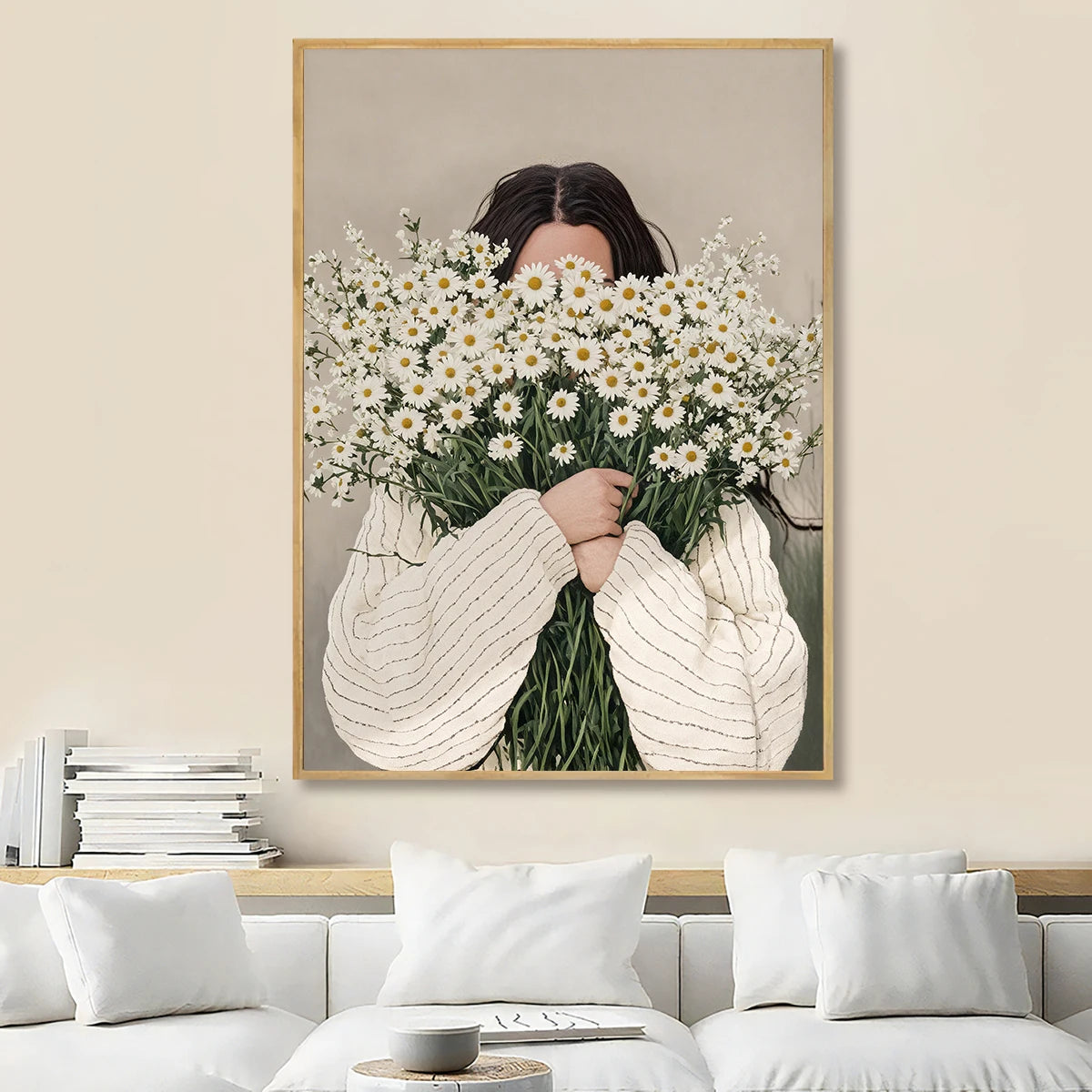 Green Abstract Figures Canvas Print