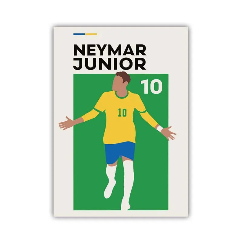 Football Stars Poster – Haaland & Salah Wall Art