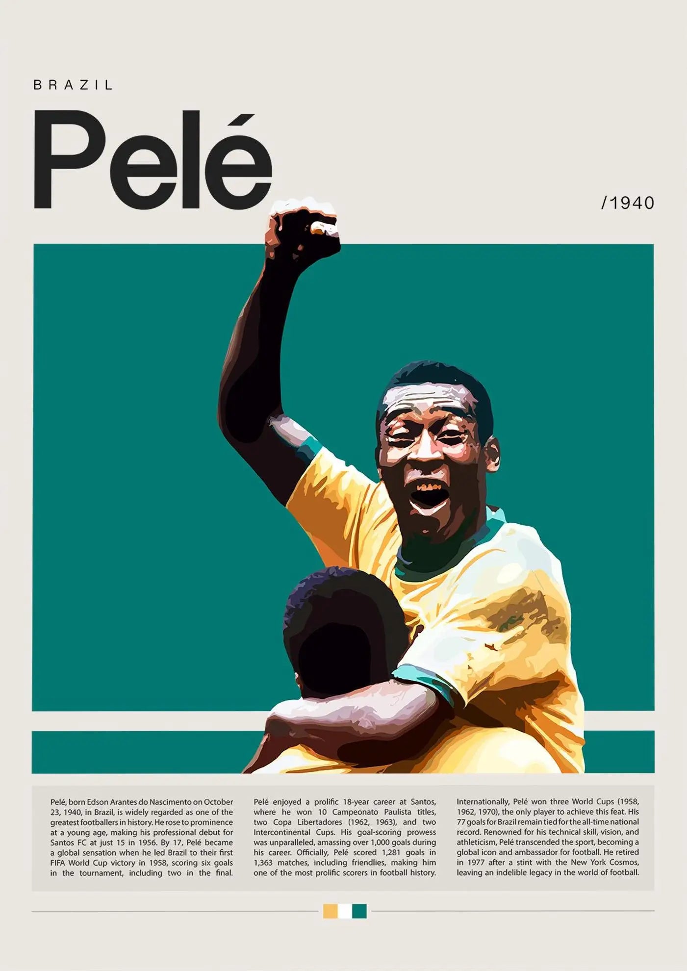 Famous Football Star Soccer Sports World Athlete Champion Player Poster Print Wall Art Pictures Canvas Painting Room Home Decor