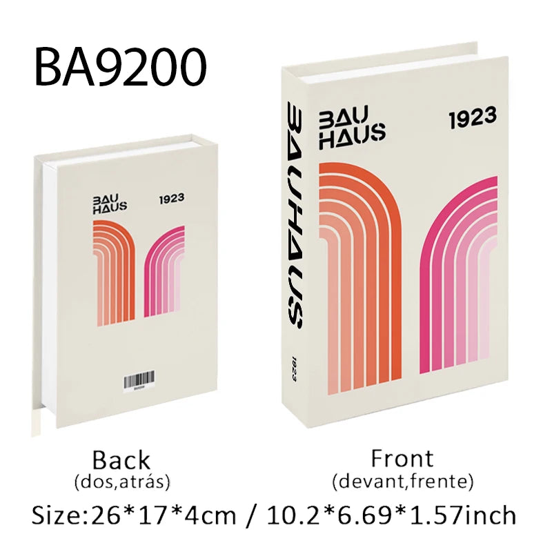 Abstract Bauhaus Luxury Decorative Books Boho Fake Book Storage Box Home Decor Coffee Table Shlef Bedroom Living Room Decoration