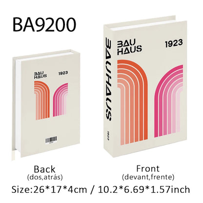 Abstract Bauhaus Luxury Decorative Books Boho Fake Book Storage Box Home Decor Coffee Table Shlef Bedroom Living Room Decoration