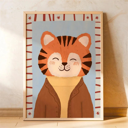 Trendy Playful Animal Poster Kids