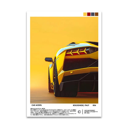 Supercar Canvas Wall Art Print