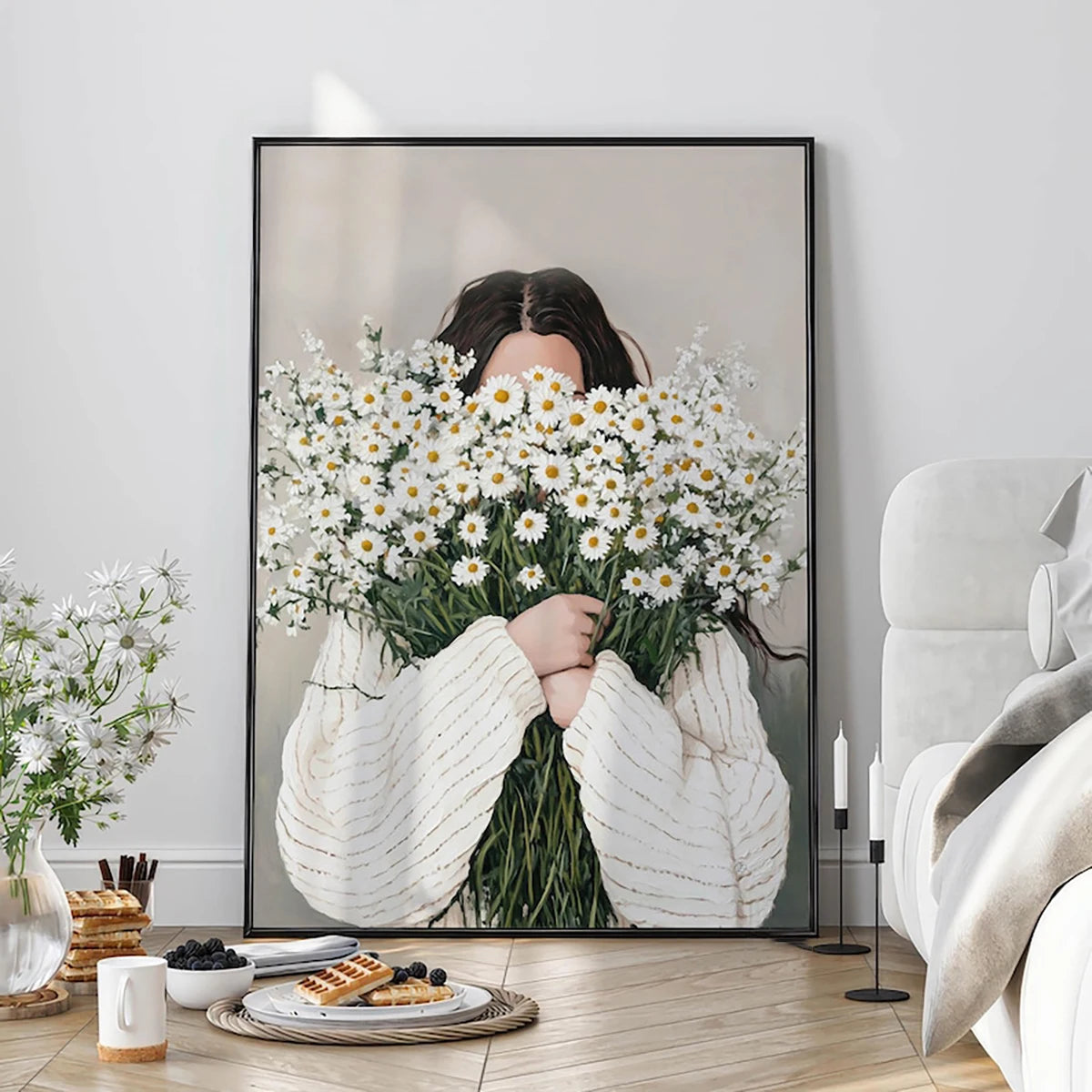 Green Abstract Figures Canvas Print