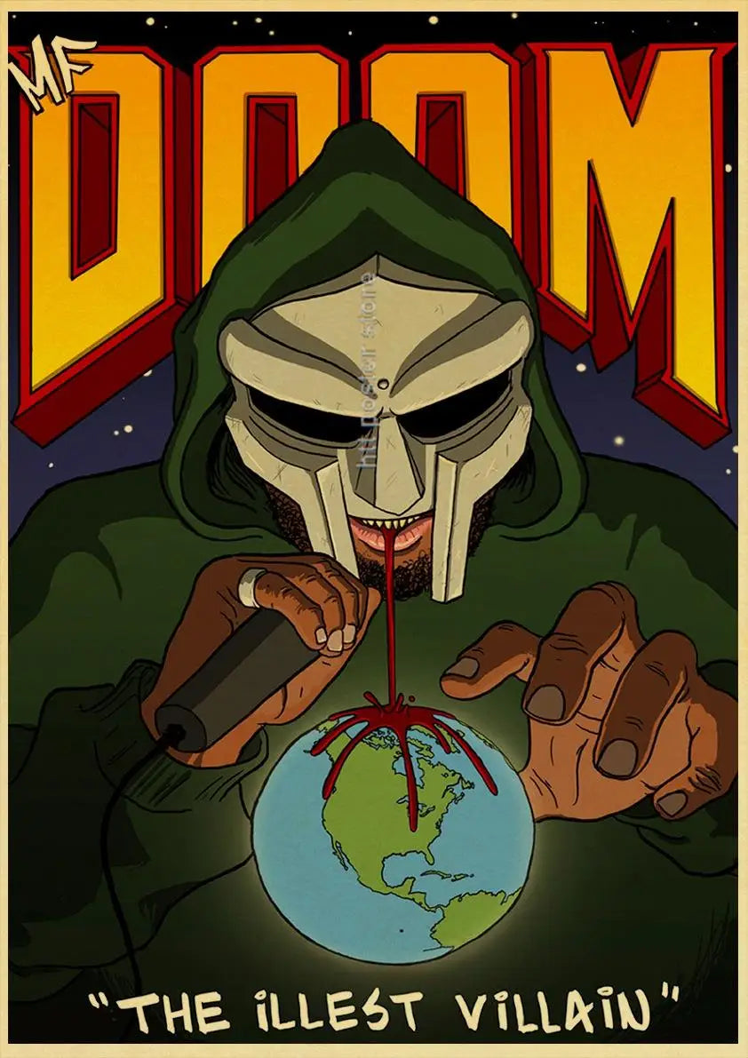 MF Doom Hip Hop Rap Music Retro Posters