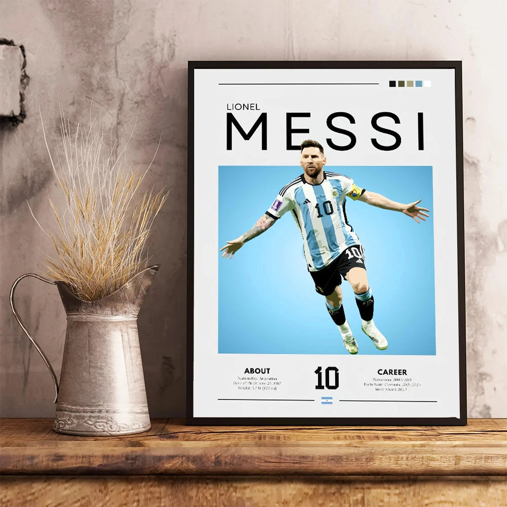 Famous Football Star Poster Modern Inspirational Canvas Painting Picture Soccer Wall Art Home Decoration Print Living Room Decor
