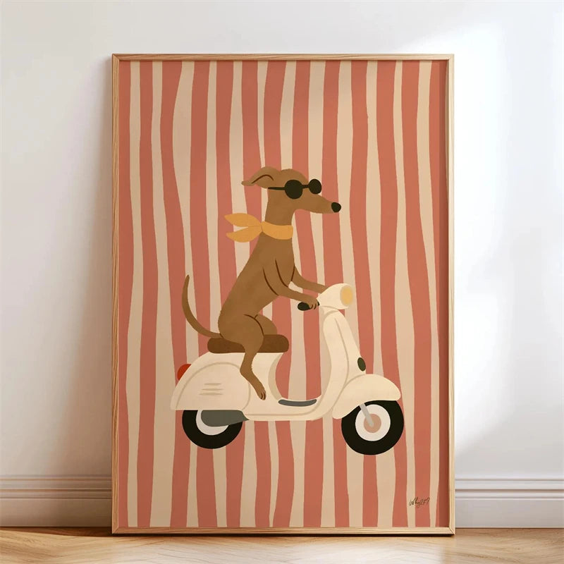 Trendy Playful Animal Poster Kids