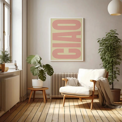 Modern Ciao Letters Poster Wall Art