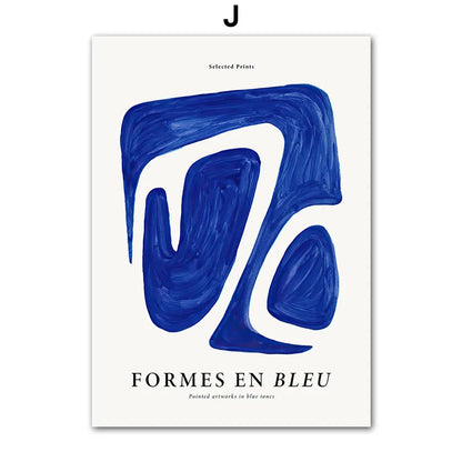 Blue Girl Body Pigeons Line Minimalist Poster
