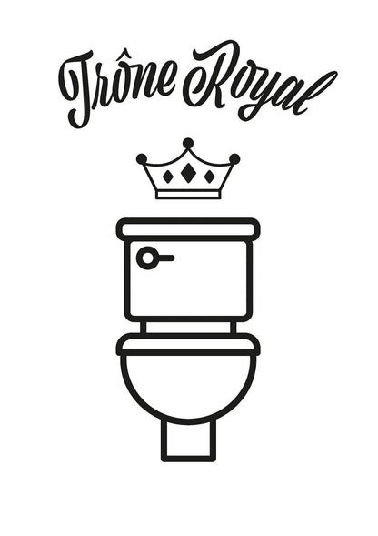 Funny Bathroom WC Sign Nordic Canvas Wall Art