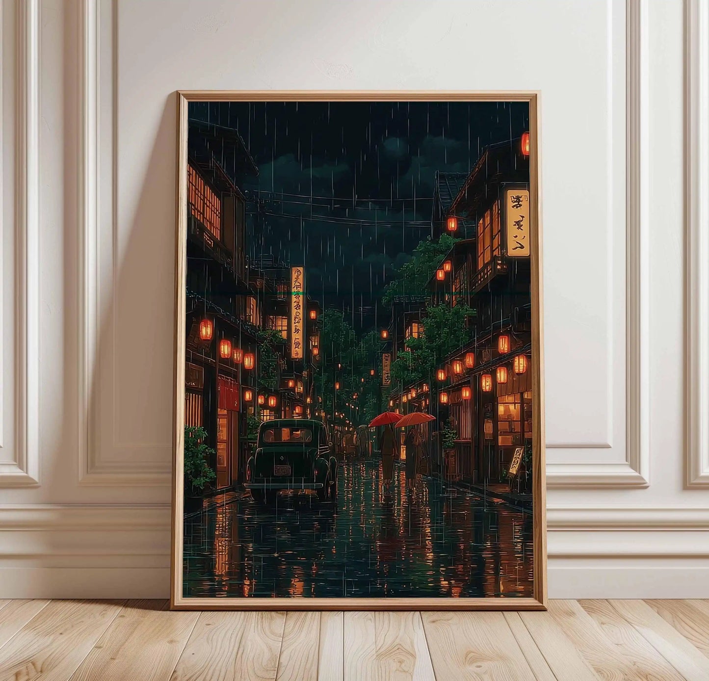 Tokyo Teahouse Cartoon Japanese Print