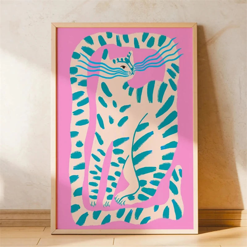 Trendy Playful Animal Poster Kids